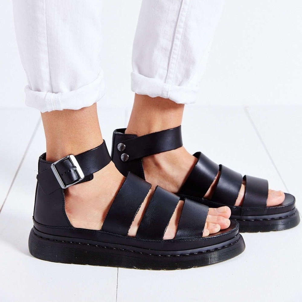 dr. marten clarissa black sandal